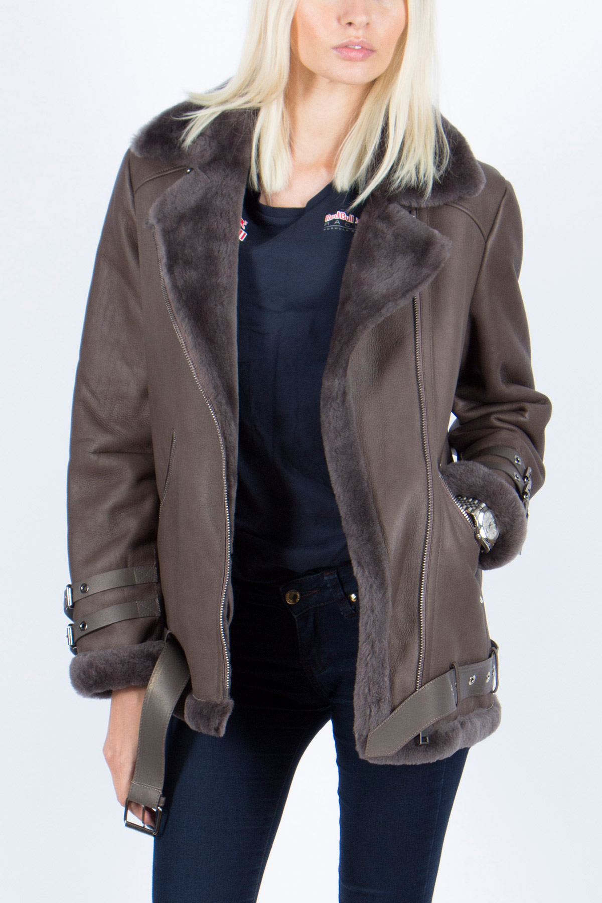 Ovini Leather fur дубленки модель 1101
